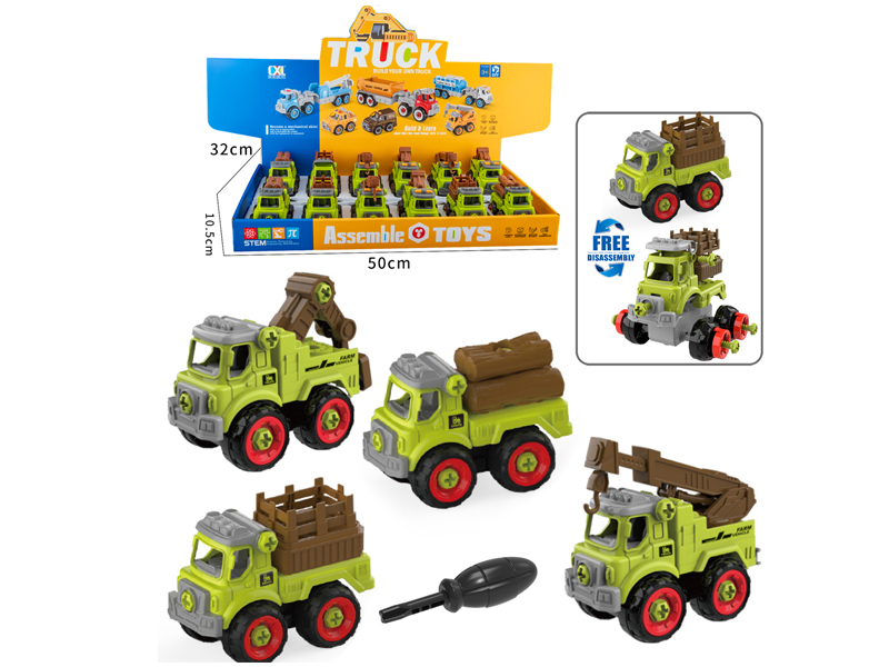 12PCS DIY Assembly Farmer's Car (Manual)