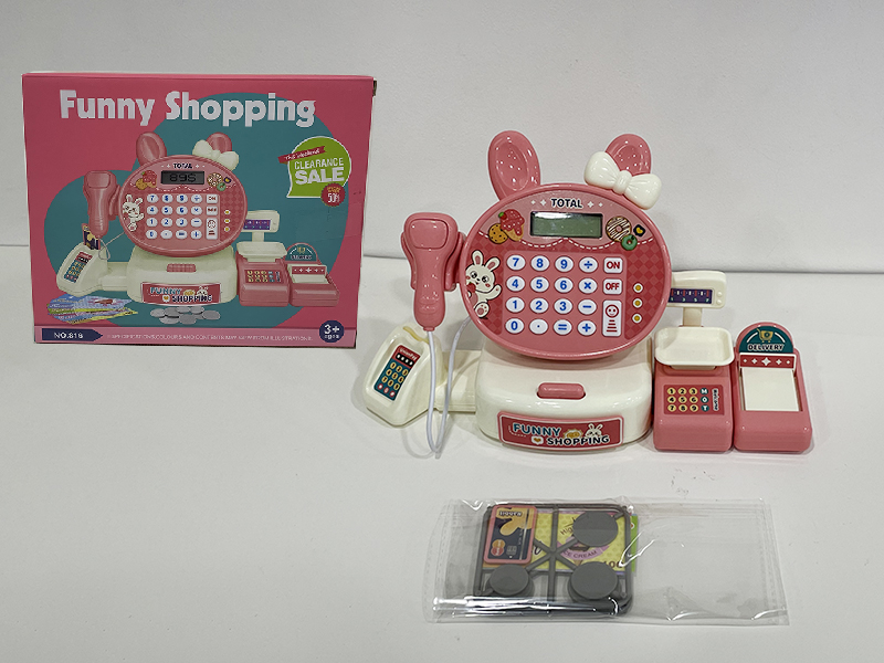 Rabbit Cash Register + Notes + Coins