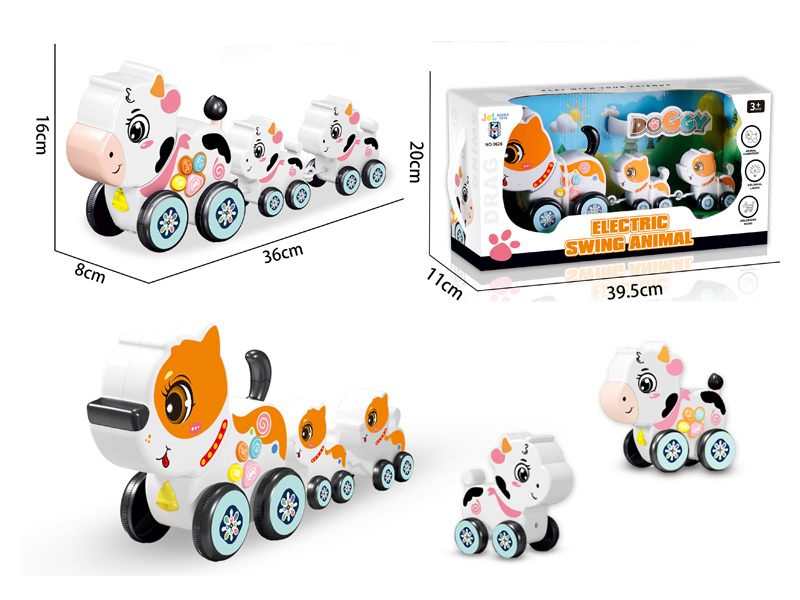 B/O Swinging Cute Dog+Cow