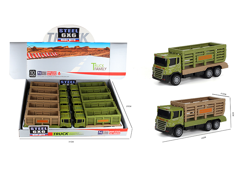 Simulated Friction Alloy Transport Truck 10PCS