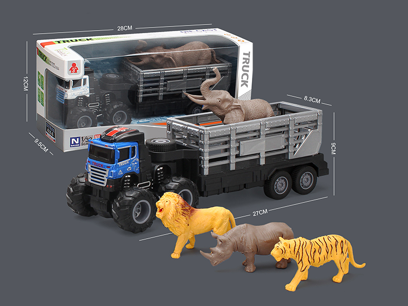 4WD Friction Alloy Transport Truck With Animal