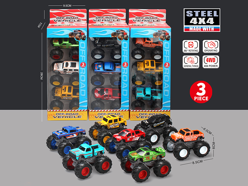 Alloy Climbing Cars 3pcs