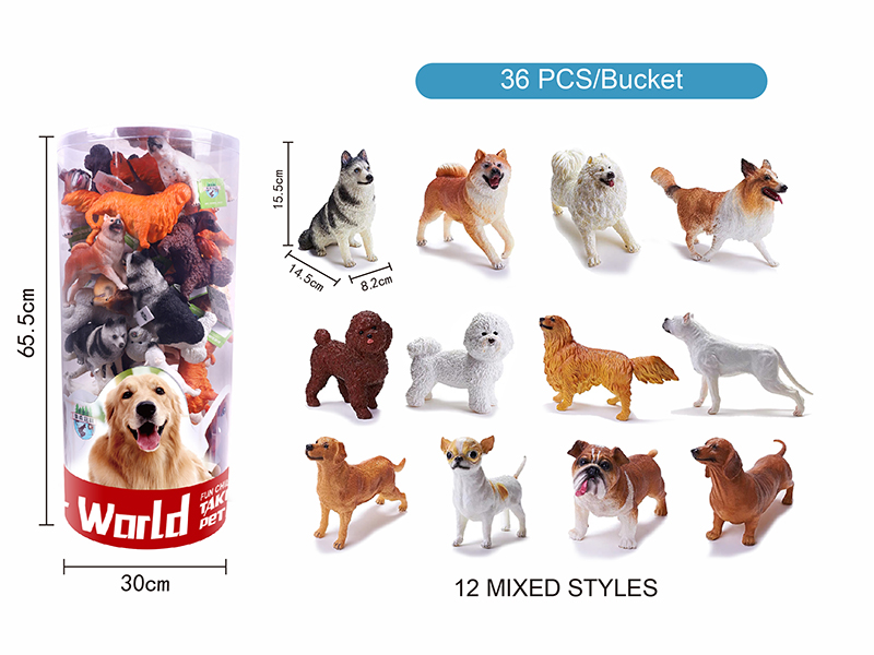 Vinyl Pet Animal Model 36pcs