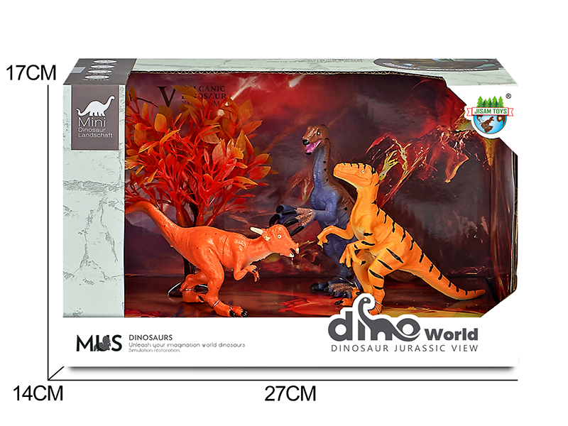 Dinosaur Model Volcano Scene Set