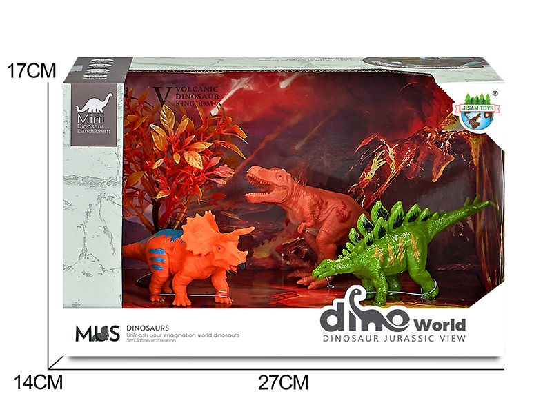Dinosaur Model Volcano Scene Set