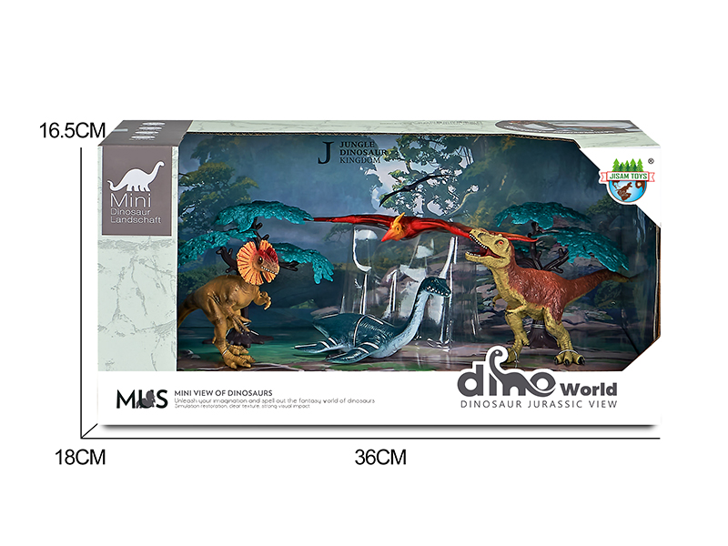 Dinosaur Model Forest Scene Set