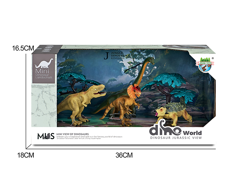 Dinosaur Model Forest Scene Set
