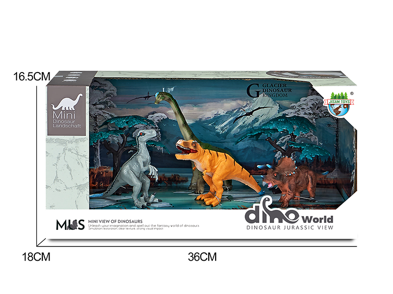 Dinosaur Model Glacier Scene Set