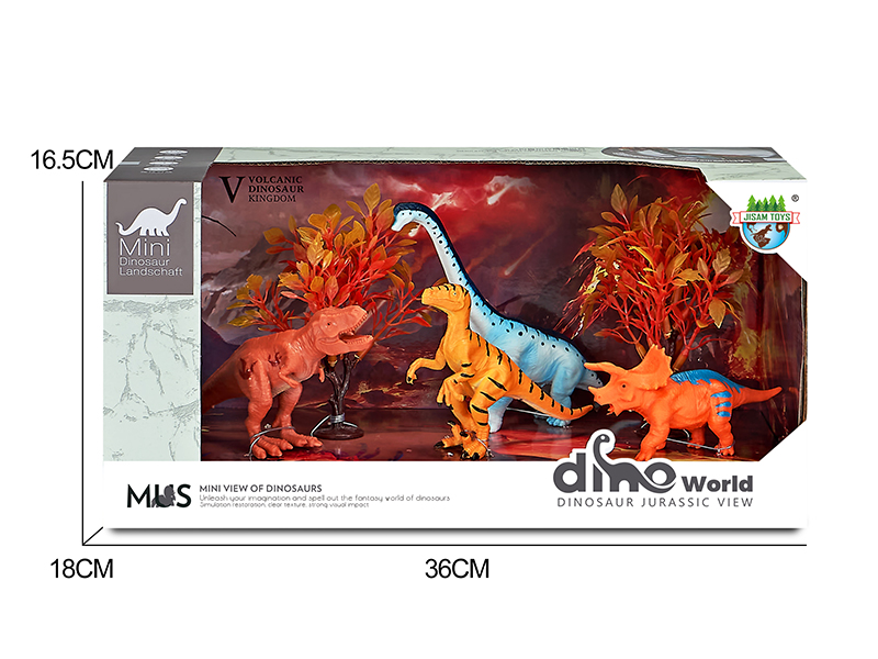 Dinosaur Model Volcano Scene Set