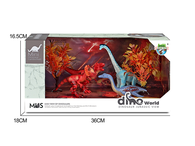 Dinosaur Model Volcano Scene Set