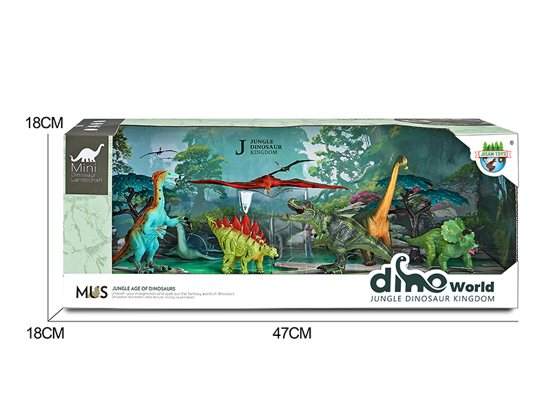 Dinosaur Model Forest Scene Set