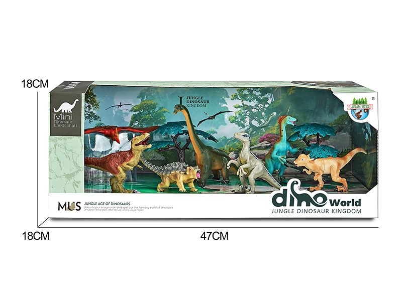 Dinosaur Model Forest Scene Set