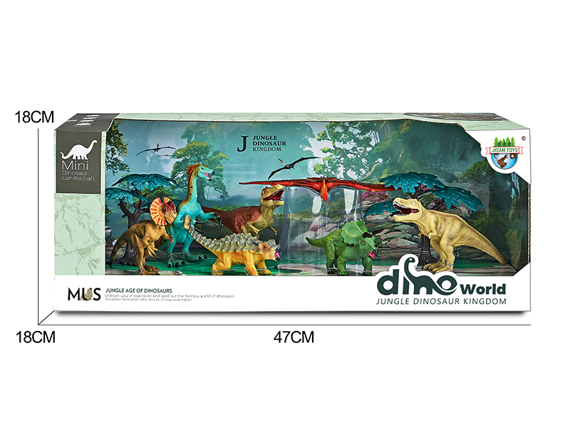 Dinosaur Model Forest Scene Set