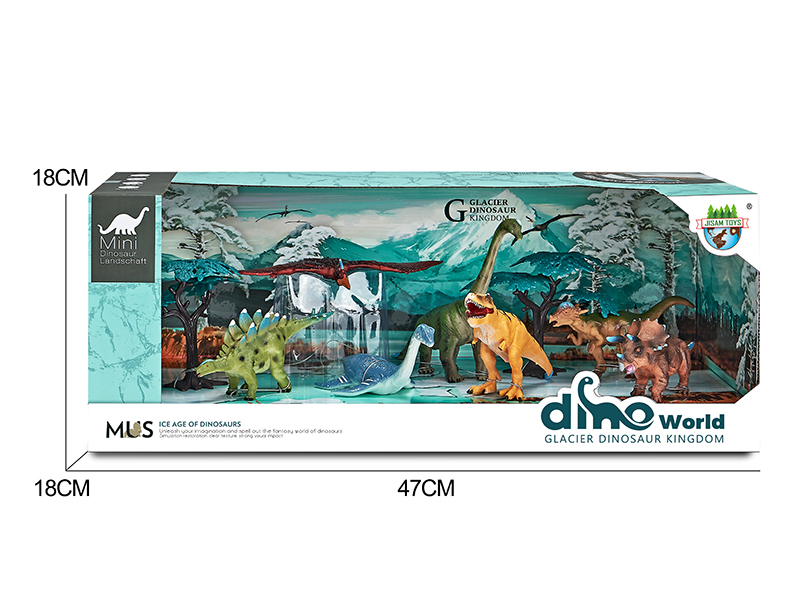Dinosaur Model Glacier Scene Set