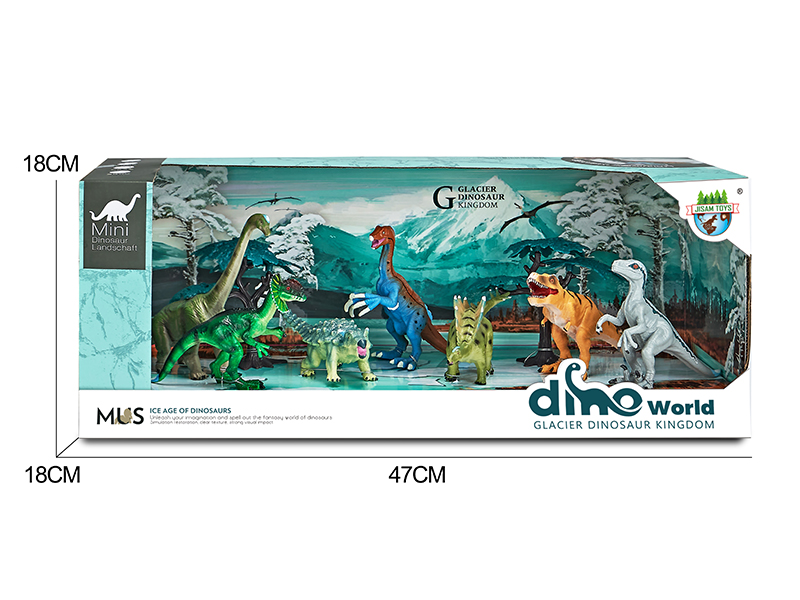 Dinosaur Model Glacier Scene Set