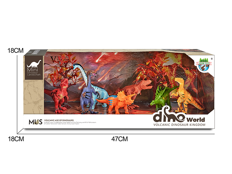 Dinosaur Model Volcano Scene Set