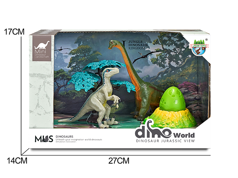 Dinosaur Model Forest Scene Set + Surprise Dragon Egg