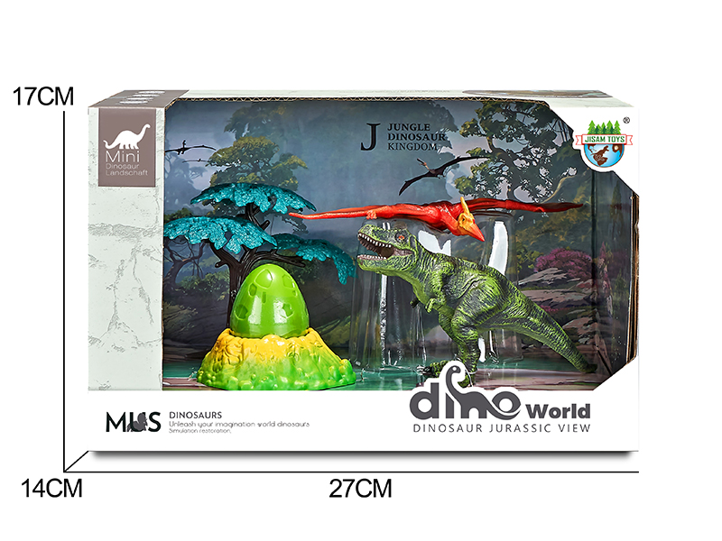 Dinosaur Model Forest Scene Set + Surprise Dragon Egg