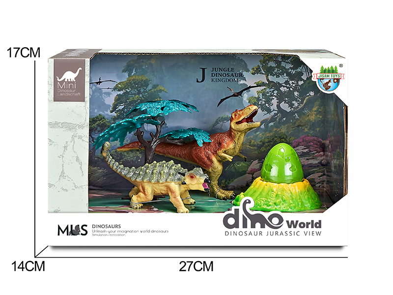 Dinosaur Model Forest Scene Set + Surprise Dragon Egg