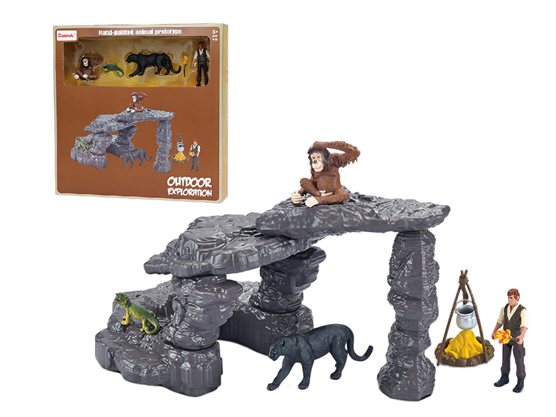 Baboon Rockery Set Static Model