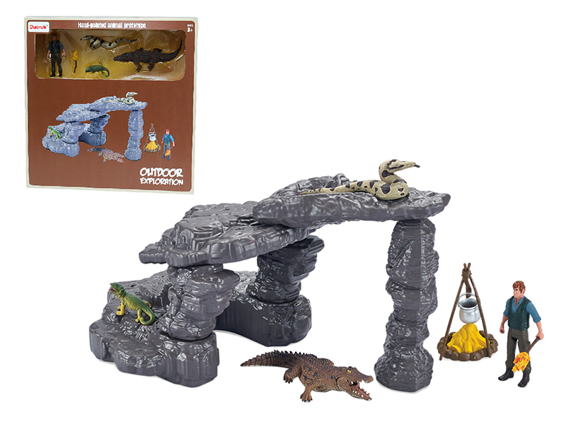 Crocodile Rockery Set Static Model