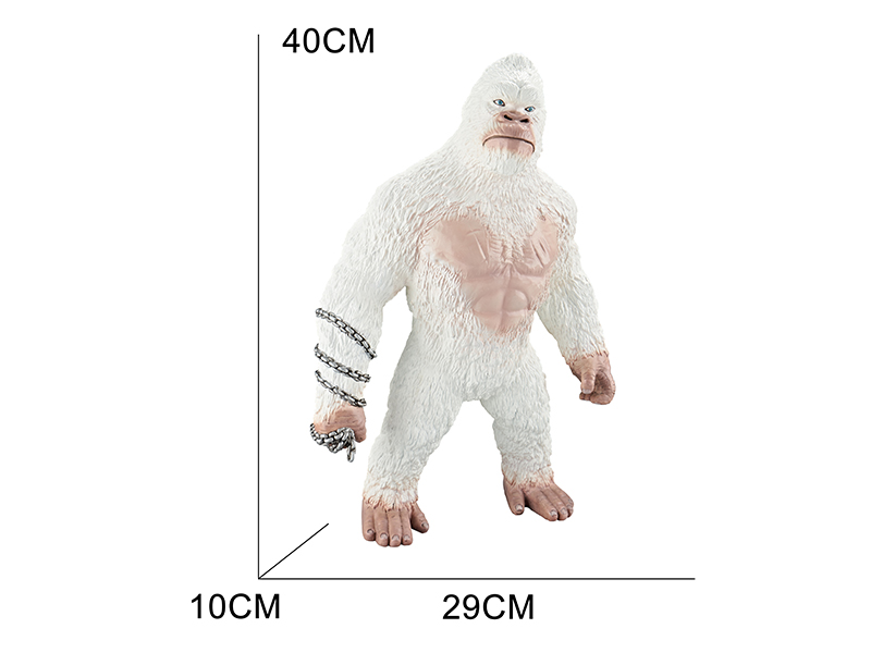 Vinyl Animal Model - White Gorilla