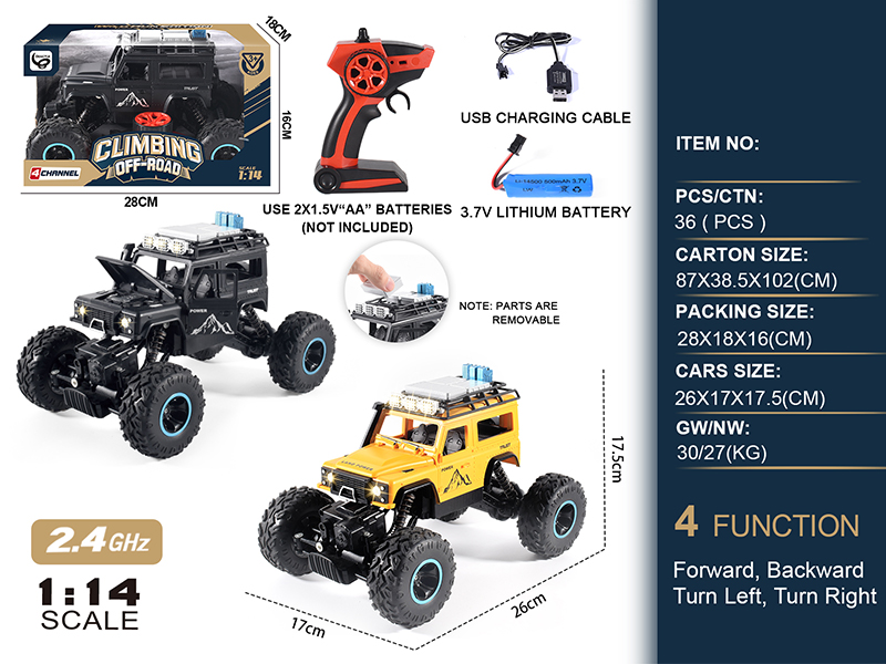 1:14 2.4G 4CH R/C Land Rover Defender Off-Road Vehicle