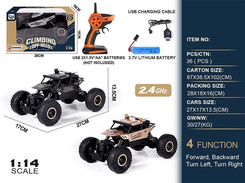 1:14 2.4G 4WD 4CH R/C Off Road Climbing Vehicle