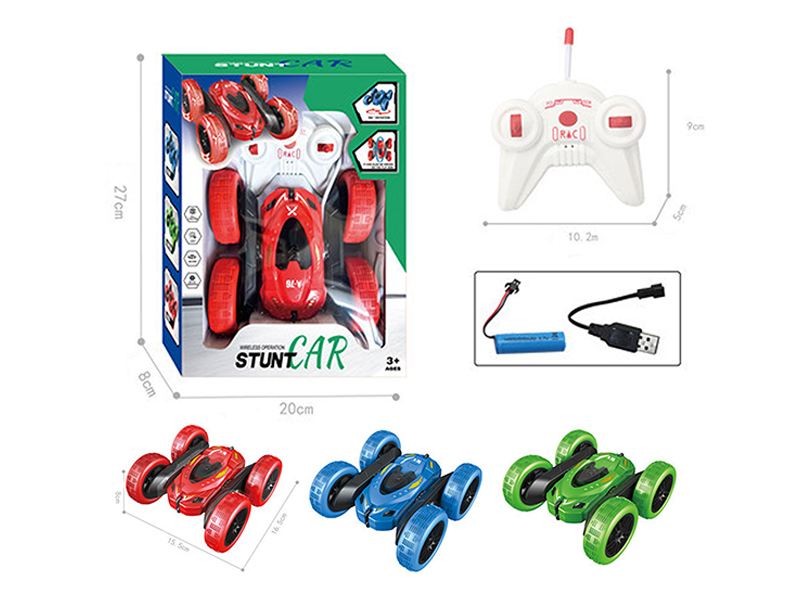27Mhz 5Ch R/C Double Sided Stunt Rolling Car