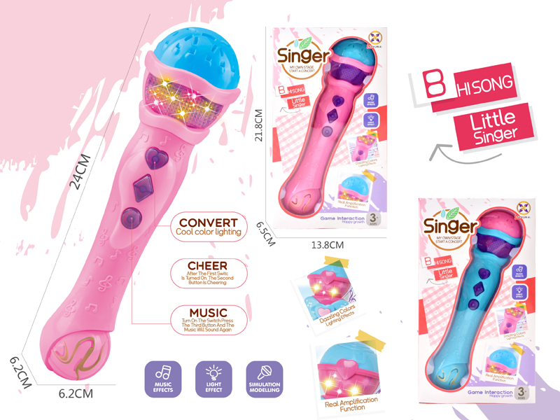 Microphone With Light And Music