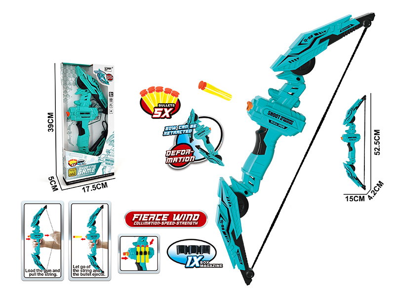 Bow And Arrow Soft Bullet Gun Toy