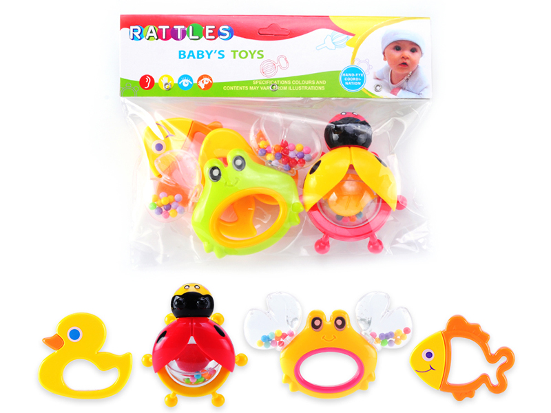 4PCS Baby Rattles