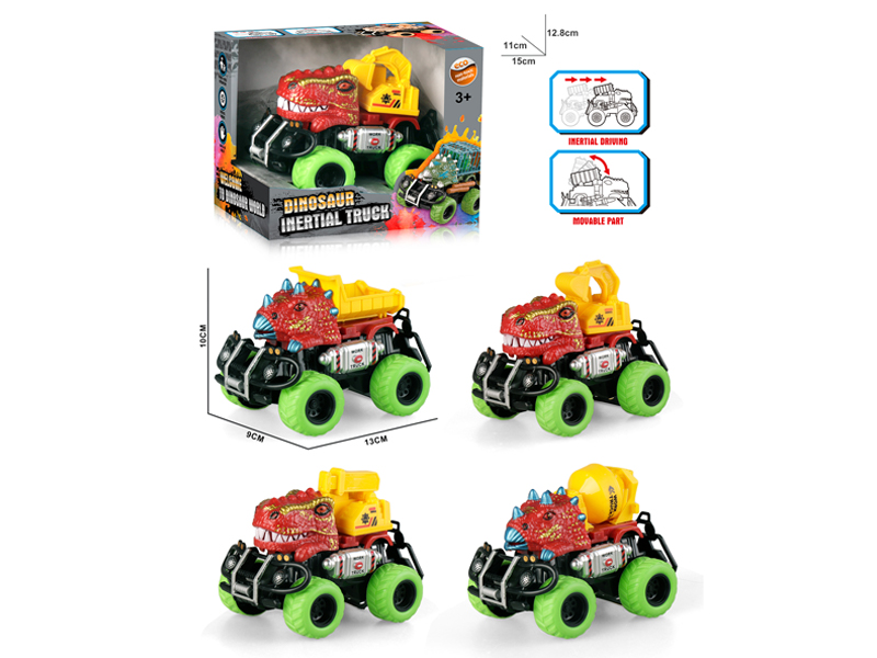 Dual Friction Dinosaur Engineering Vehicle