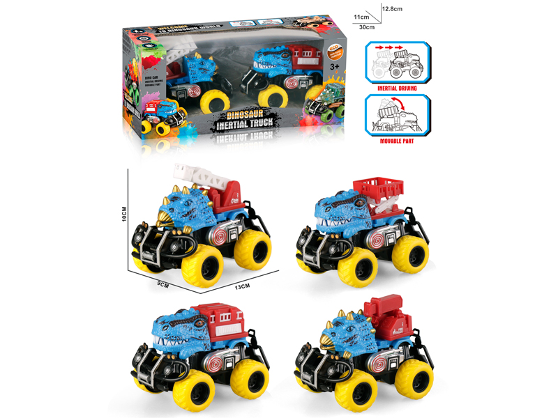 Dual Friction Dinosaur Fire Engine