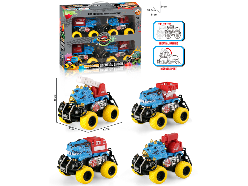 Dual Friction Dinosaur Fire Engine