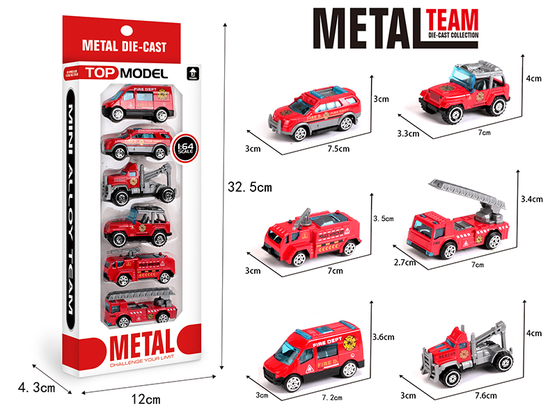 1:64 Alloy Slide Fire Engine