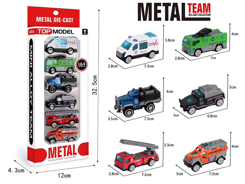 1:64 Alloy Slide City Car