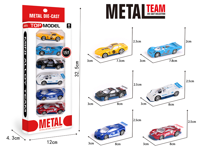 1:64 Alloy Slide Sports Car