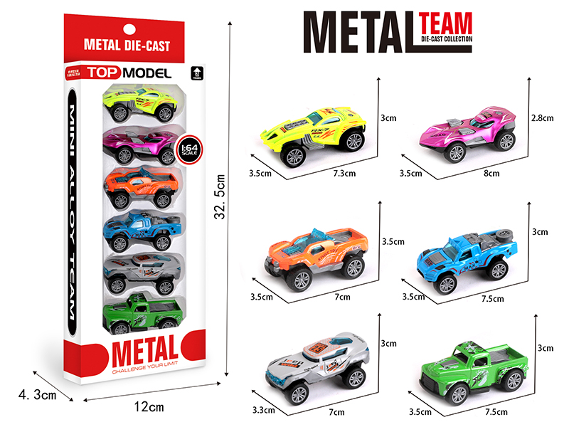 1:64 Alloy Pull Back Pickup Truck