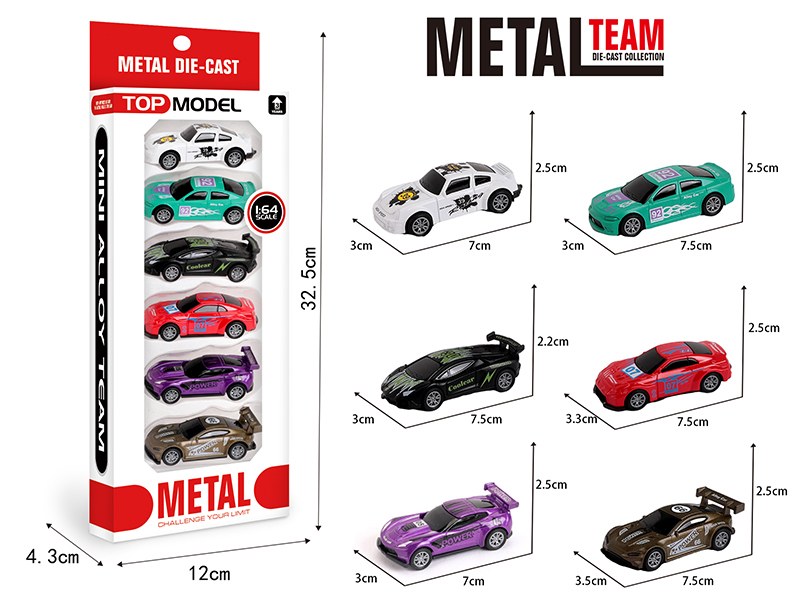 1:64 Alloy Pull Back Car