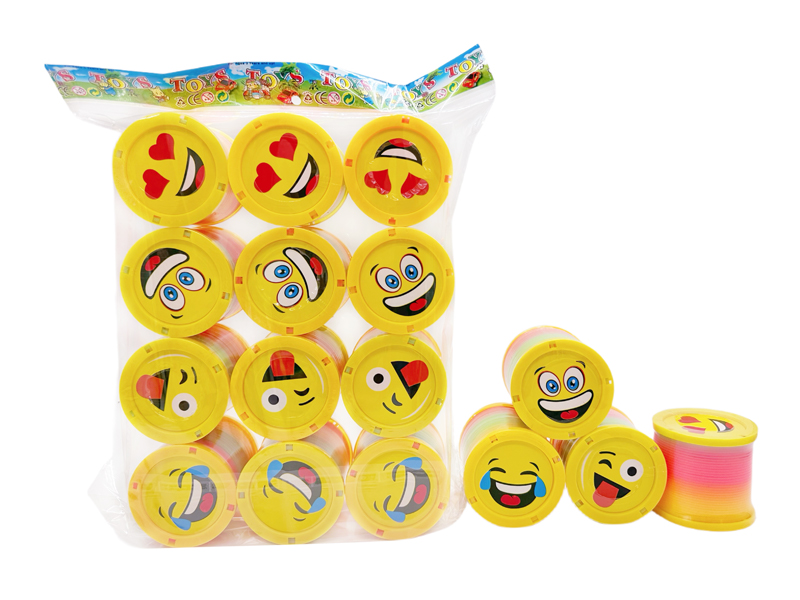 12PCS Emoji Pattern Cover Rainbow Circle