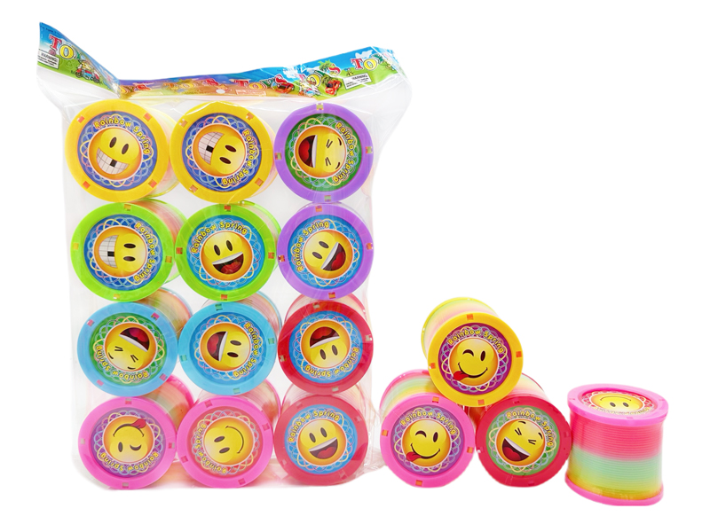 12PCS Smiling Face Rainbow Circle