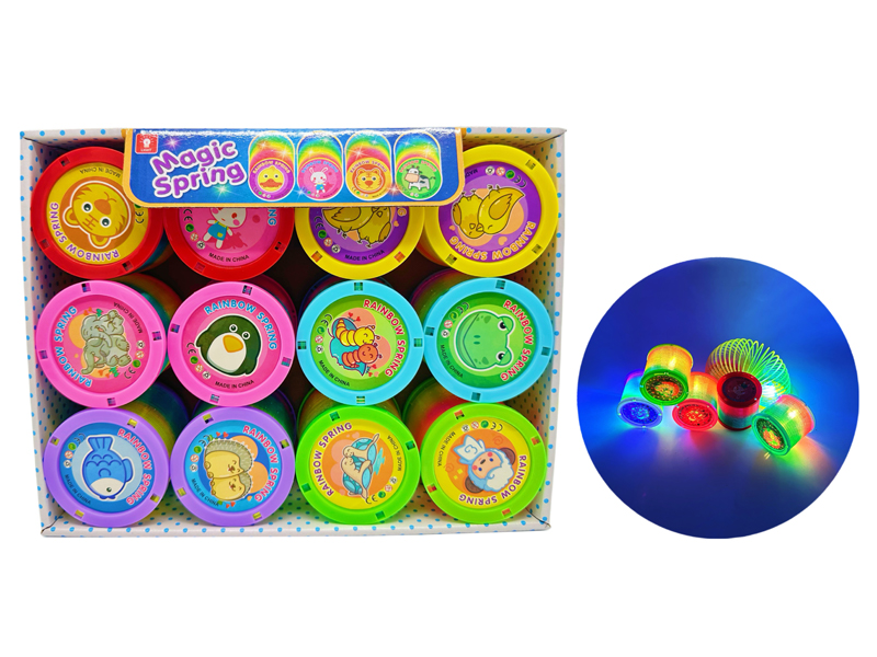 12PCS Cartoon Animal Rainbow Circle With Light