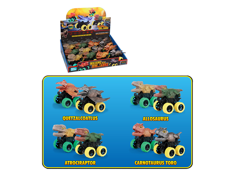 4WD Friction Big Wheel Dinosaur Cars(12PCS)