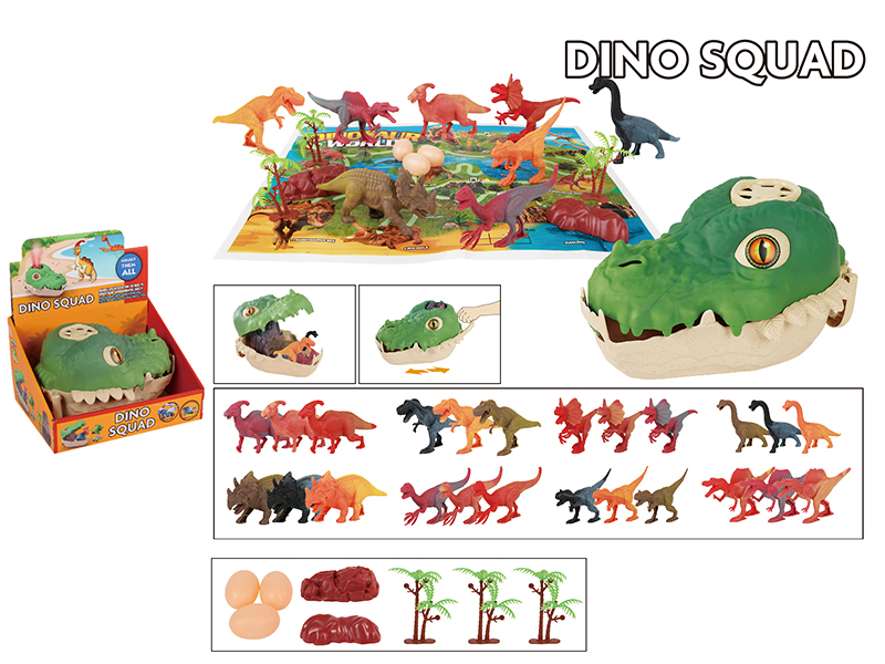 Dinosaur Head Storage Box Set(1 Dinosaur Head + 8 Dinosaurs + Accessories + 1 Map)