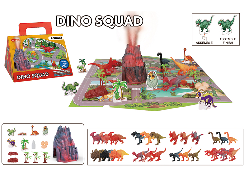1 Volcano + 4 Dinosaurs + Accessories