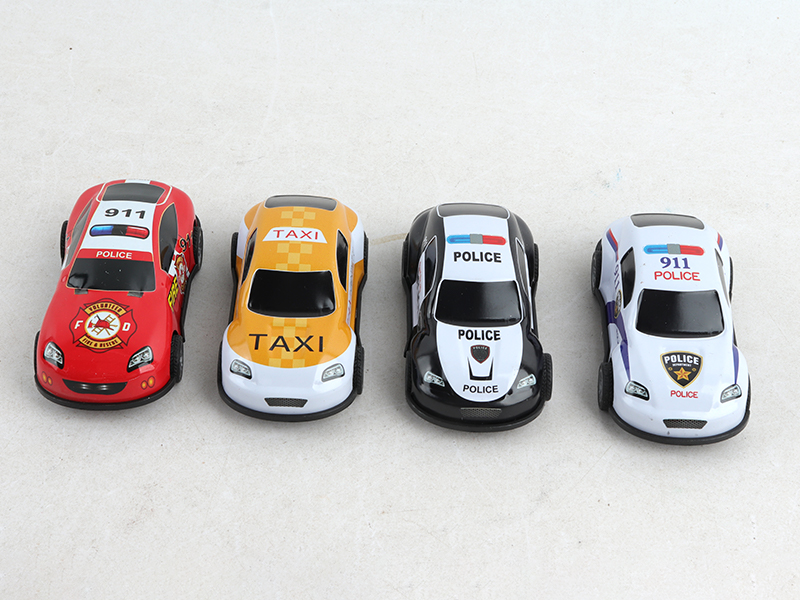 Alloy Beetle Pull Back Police Car