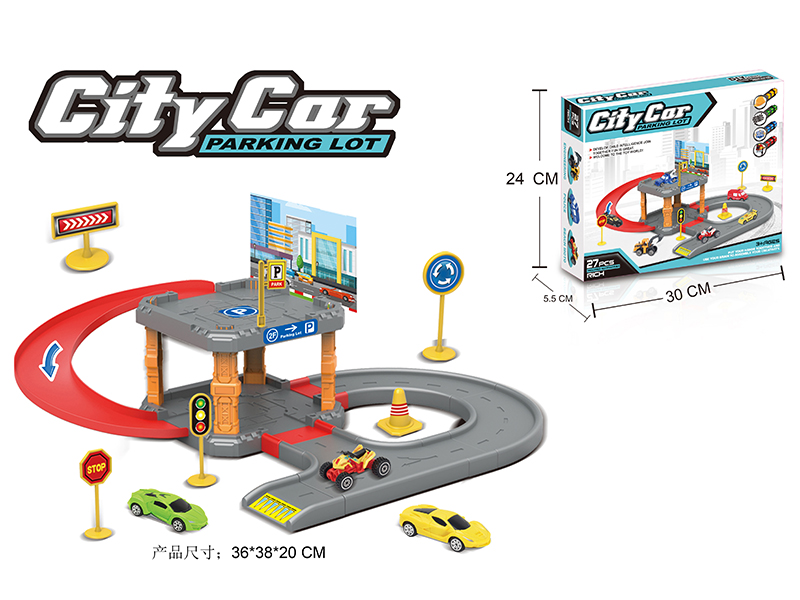 Racing Car Track Parking Lot