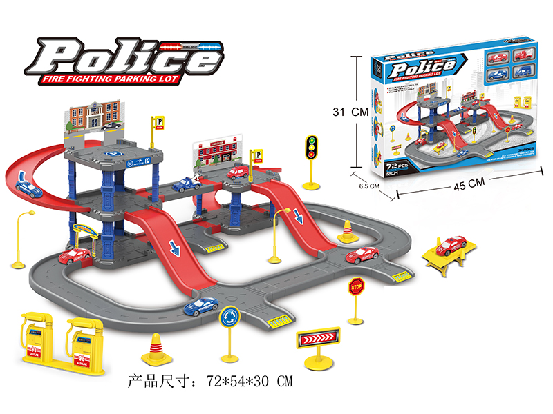 City Series Track Parking Lot(Police Car/Fire Track)