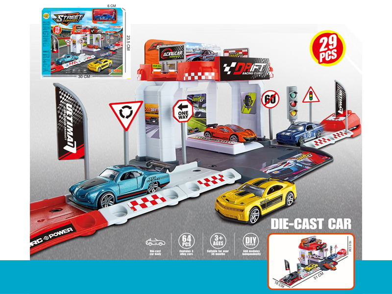 Urban Racing Parking Lot+Alloy Car